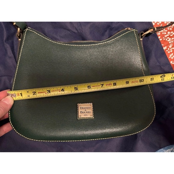 Dooney & Bourke Green Shoulder Bag Saffiano Leather Hobo - Picture 8 of 10